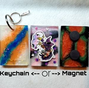 Digimon Gatomon and Wizardmon Keychain or Fridge Magnet "Your Choice"